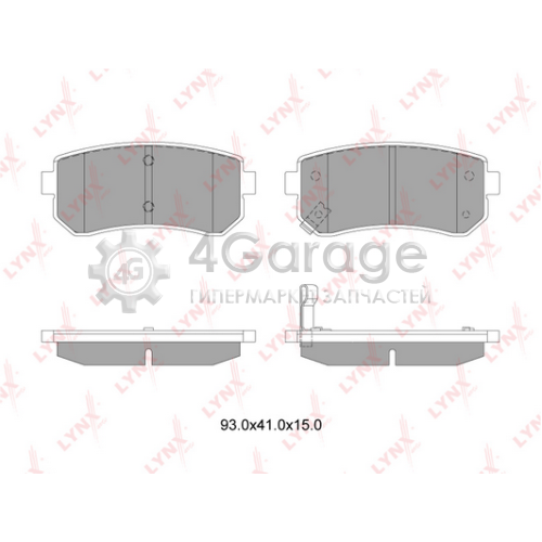 LYNXauto BD4407 Комплект тормозных колодок дисковый тормоз