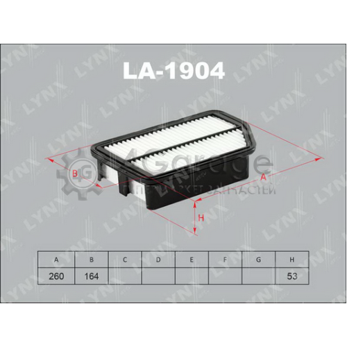 LYNXauto LA1904 Воздушный фильтр