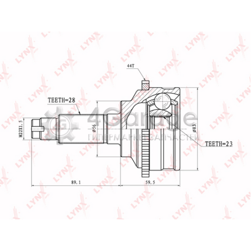 ШРУС наружный подходит для MAZDA 626(GF) 1.8 2.0 97 02 CO 3652A LYNXauto CO3652A в Ростове-на-Дону
