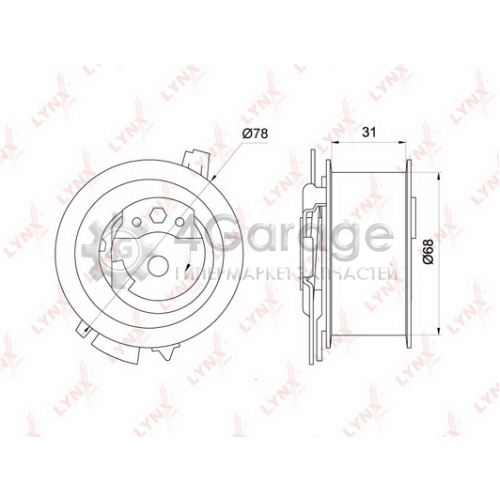 LYNXauto PB1246 Натяжной ролик ремень ГРМ