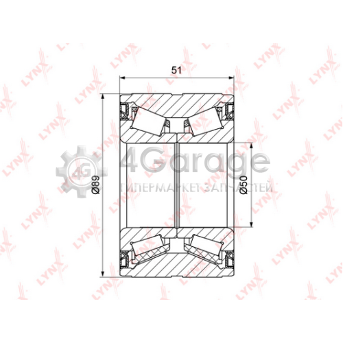 LYNXauto WB1314 Комплект подшипника ступицы колеса