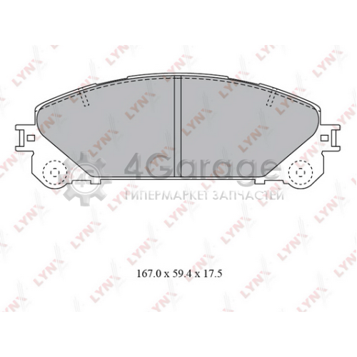 LYNXauto BD7596 Комплект тормозных колодок дисковый тормоз