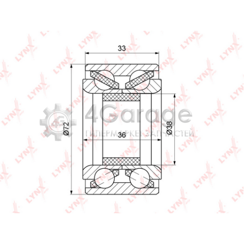 LYNXauto WB1231 Комплект подшипника ступицы колеса