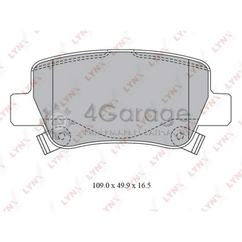 LYNXauto BD7599 Комплект тормозных колодок дисковый тормоз