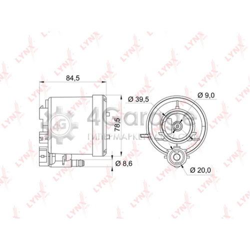 LYNXauto LF163M Топливный фильтр