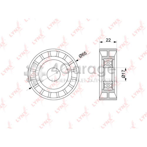 LYNXauto PB5261 Натяжной ролик поликлиновой ремень