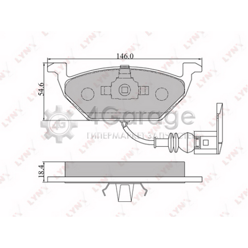 LYNXauto BD1202 Комплект тормозных колодок дисковый тормоз
