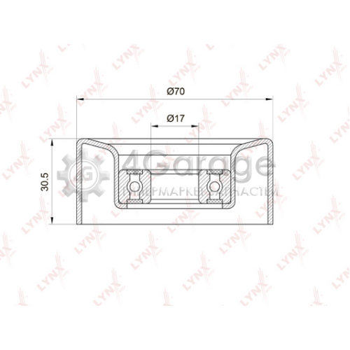 LYNXauto PB5003 Натяжной ролик поликлиновой ремень