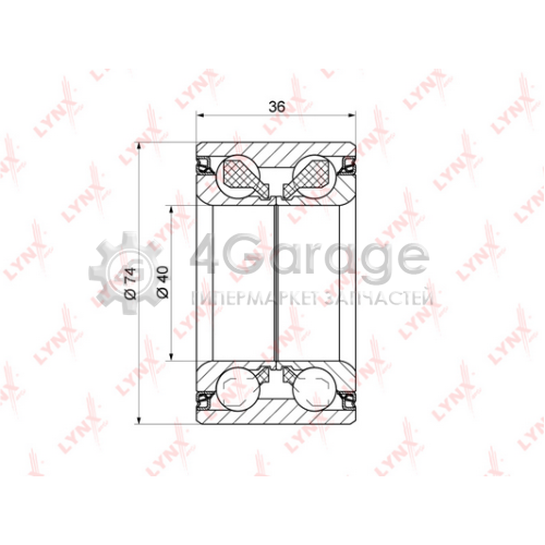 LYNXauto WB1126 Комплект подшипника ступицы колеса