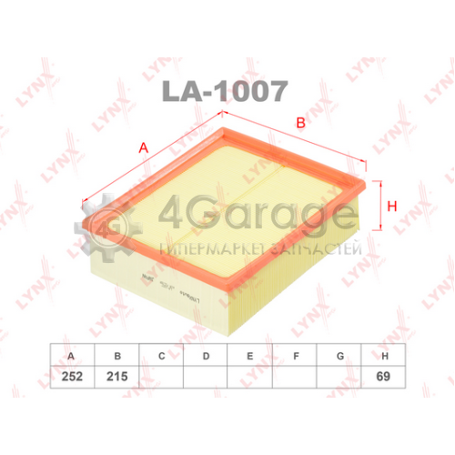 LYNXauto LA1007 Фильтр воздушный