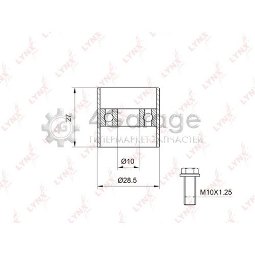 LYNXauto PB3003 Паразитный / Ведущий ролик зубчатый ремень