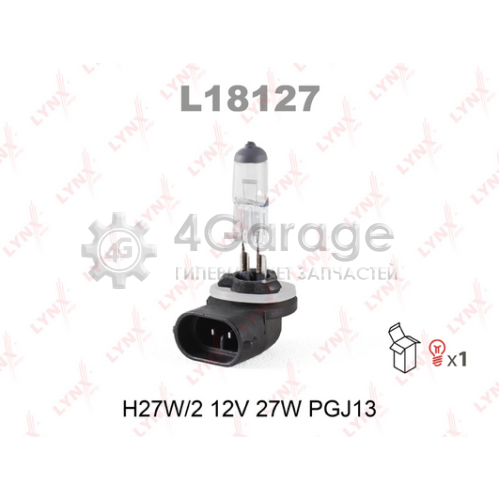 LYNXauto L18127 Лампа галогеновая H27 12V 27W PGJ13 (881) L18127