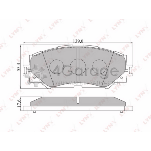 LYNXauto BD7542 Комплект тормозных колодок дисковый тормоз