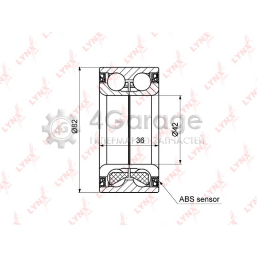 LYNXauto WB1185 Комплект подшипника ступицы колеса