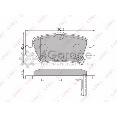 LYNXauto BD7547 Комплект тормозных колодок дисковый тормоз