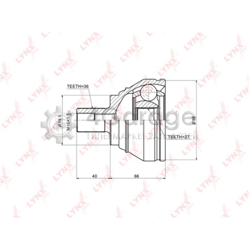 LYNXauto CO1205 ШРУС наружный подходит для AUDI A3(8P) 1.4T 3.2 03 12 / Q3 2.0T 11 / TT 1.8T 2.0T 08 SEAT Altea 1.6D 2.0T 04 / Leon 1.6D 2.0T 05 / Toledo 2.0T 2.0D 04 09 SKODA Octavia(1Z) 1.6D 2.0D CO 1205