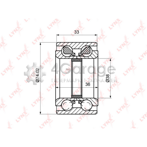 LYNXauto WB1109 Комплект подшипника ступицы колеса