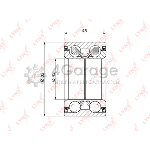 LYNXauto WB1121 Комплект подшипника ступицы колеса