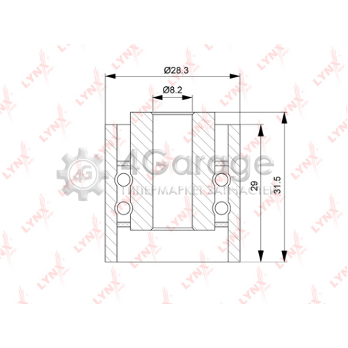 LYNXauto PB3079 Паразитный / Ведущий ролик зубчатый ремень