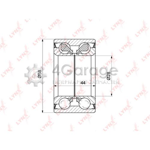 LYNXauto WB1403 Комплект подшипника ступицы колеса