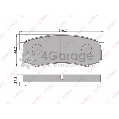 LYNXauto BD7505 Комплект тормозных колодок дисковый тормоз