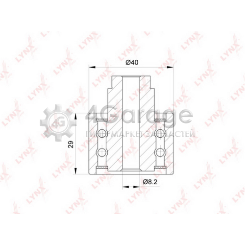 LYNXauto PB3148 Паразитный / Ведущий ролик зубчатый ремень