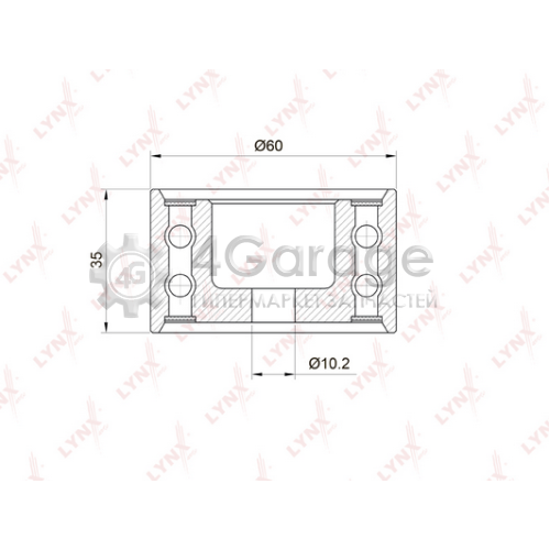 LYNXauto PB3033 Паразитный / Ведущий ролик зубчатый ремень