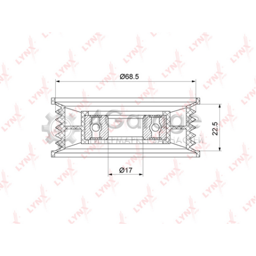 LYNXauto PB7219 Паразитный / ведущий ролик поликлиновой ремень