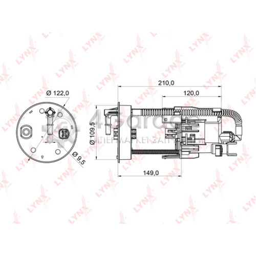LYNXauto LF954M Топливный фильтр