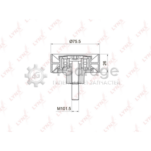 LYNXauto PB7006 Паразитный / ведущий ролик поликлиновой ремень