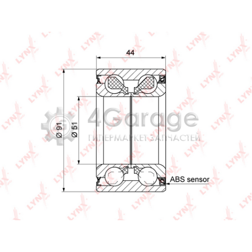 LYNXauto WB1456 Комплект подшипника ступицы колеса