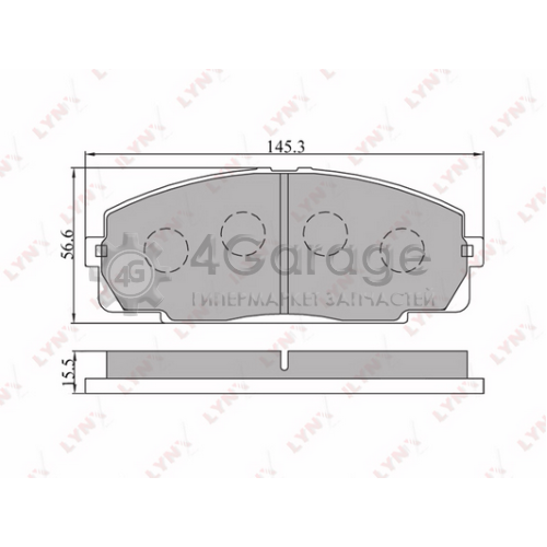 LYNXauto BD7508 Комплект тормозных колодок дисковый тормоз