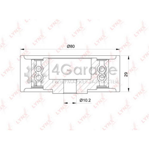 LYNXauto PB3147 Паразитный / Ведущий ролик зубчатый ремень