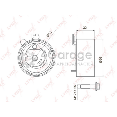LYNXauto PB1053 Натяжной ролик ремень ГРМ
