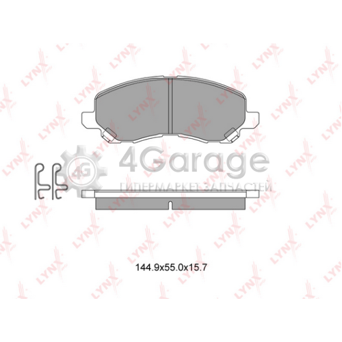LYNXauto BD5504 Комплект тормозных колодок дисковый тормоз