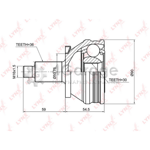 LYNXauto CO1225 ШРУС наружный подходит для SKODA Fabia I II 1.4 1.9D 03 / Roomster 1.2D 1.9D 06 VW Polo Sedan 1.6 10 / Polo 1.2D 1.9D 05 AUDI A1 1.2T 1.6D 10 / A2 1.4D 1.6 00 05 SEAT Cordoba 1.4 2 CO 1225