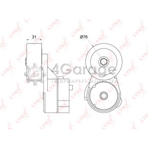 LYNXauto PT3249 Натяжитель ремня клиновой зубча