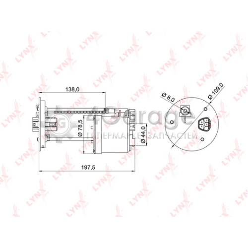 LYNXauto LF982M Топливный фильтр