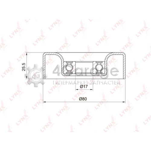 LYNXauto PB5002 Натяжной ролик поликлиновой ремень
