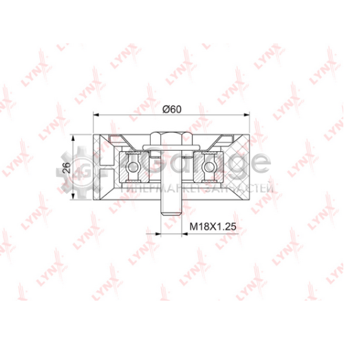 LYNXauto PB5350 Натяжной ролик поликлиновой ремень