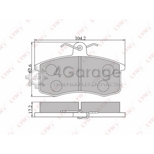 LYNXauto BD4605 Комплект тормозных колодок дисковый тормоз