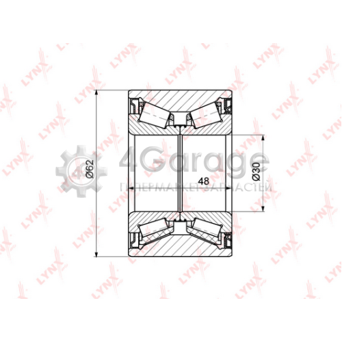 LYNXauto WB1318 Комплект подшипника ступицы колеса