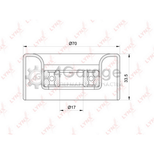 LYNXauto PB5380 Натяжной ролик поликлиновой ремень
