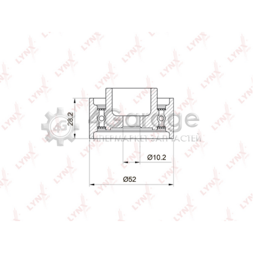 LYNXauto PB3021 Паразитный / Ведущий ролик зубчатый ремень