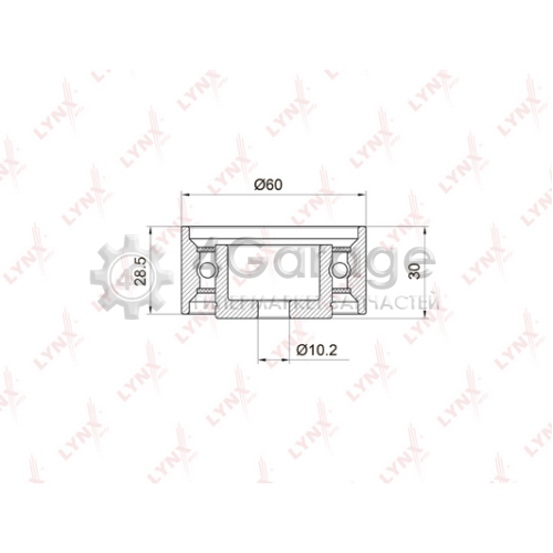 LYNXauto PB3010 Паразитный / Ведущий ролик зубчатый ремень