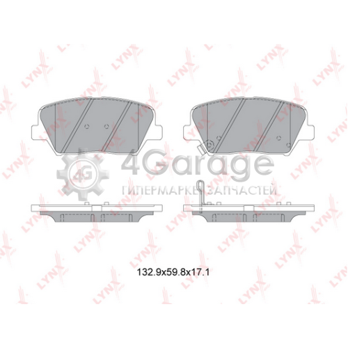 LYNXauto BD3630 Комплект тормозных колодок дисковый тормоз