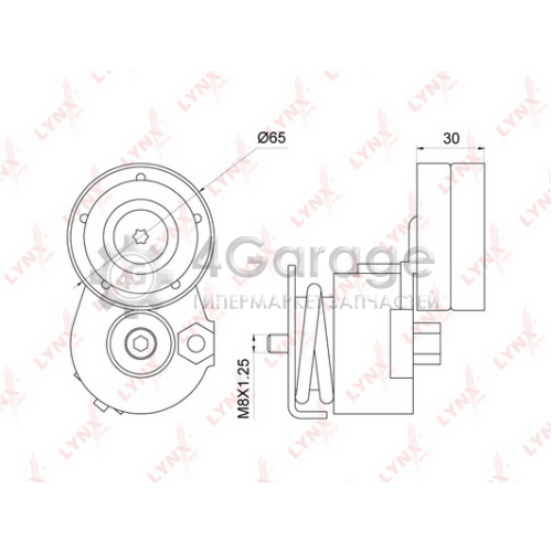 LYNXauto PT3139 Натяжитель ремня клиновой зубча