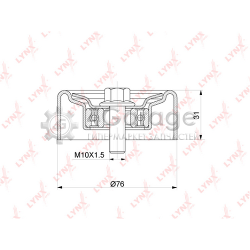LYNXauto PB5349 Натяжной ролик поликлиновой ремень
