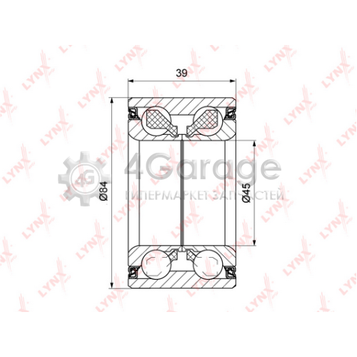 LYNXauto WB1162 Комплект подшипника ступицы колеса