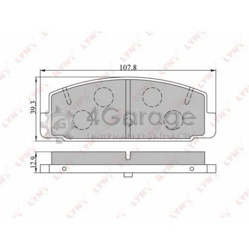 LYNXauto BD5104 Комплект тормозных колодок дисковый тормоз